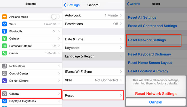 network reset setting